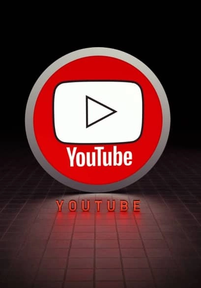 3D YouTube logo on a dark, tiled background illustrating services of a digital marketing company