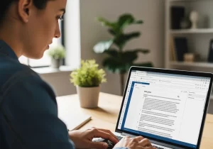 Person working on updating old blogs